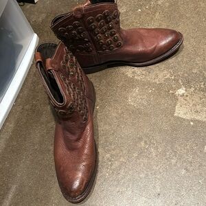 Frye cowgirl booties